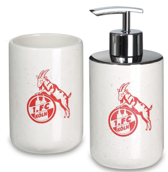 1. FC Köln - Bad-Set m. Seifenspender u. Zahnputzbecher